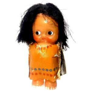 4" Vintage Native American Toddler Rattle Doll